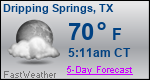 Weather Forecast for Dripping Springs, TX