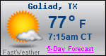 Weather Forecast for Goliad, TX