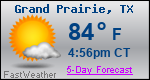 Weather Forecast for Grand Prairie, TX