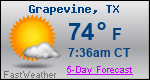 Weather Forecast for Grapevine, TX