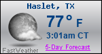 Weather Forecast for Haslet, TX