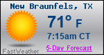 Weather Forecast for New Braunfels, TX