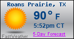 Weather Forecast for Roans Prairie, TX