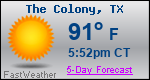 Weather Forecast for The Colony, TX