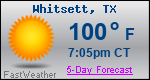 Weather Forecast for Whitsett, TX