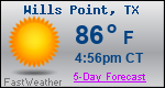 Weather Forecast for Wills Point, TX