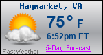 Weather Forecast for Haymarket, VA