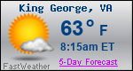 Weather Forecast for King George, VA