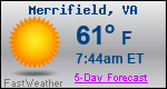 Weather Forecast for Merrifield, VA