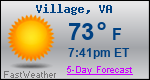 Weather Forecast for Village, VA