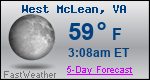 Weather Forecast for West McLean, VA