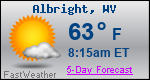 Weather Forecast for Albright, WV