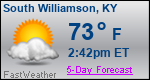 Weather Forecast for South Williamson, KY