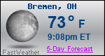 Weather Forecast for Bremen, OH