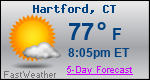 Weather Forecast for Hartford, CT
