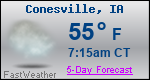 Weather Forecast for Conesville, IA