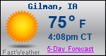 Weather Forecast for Gilman, IA