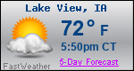 Weather Forecast for Lake View, IA