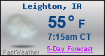 Weather Forecast for Leighton, IA