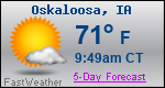 Weather Forecast for Oskaloosa, IA