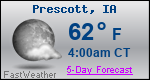 Weather Forecast for Prescott, IA