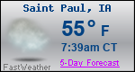Weather Forecast for Saint Paul, IA