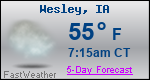 Weather Forecast for Wesley, IA
