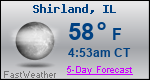 Weather Forecast for Shirland, IL