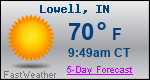 Weather Forecast for Lowell, IN