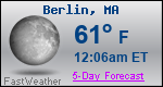 Weather Forecast for Berlin, MA
