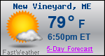 Weather Forecast for New Vineyard, ME