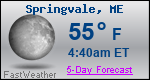 Weather Forecast for Springvale, ME