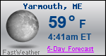 Weather Forecast for Yarmouth, ME