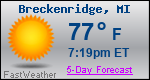 Weather Forecast for Breckenridge, MI