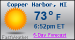Weather Forecast for Copper Harbor, MI