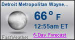 Weather Forecast for Detroit Metropolitan Wayne County Airport, MI