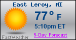 Weather Forecast for East Leroy, MI