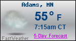 Weather Forecast for Adams, MN