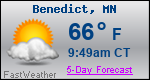 Weather Forecast for Benedict, MN