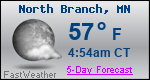 Weather Forecast for North Branch, MN