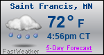 Weather Forecast for Saint Francis, MN