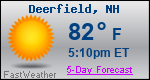 Weather Forecast for Deerfield, NH