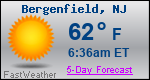 Weather Forecast for Bergenfield, NJ