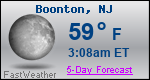 Weather Forecast for Boonton, NJ