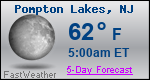 Weather Forecast for Pompton Lakes, NJ