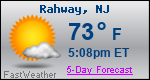 Weather Forecast for Rahway, NJ