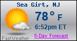 Weather Forecast for Sea Girt, NJ