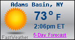 Weather Forecast for Adams Basin, NY
