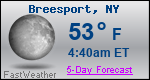 Weather Forecast for Breesport, NY