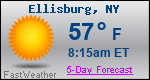 Weather Forecast for Ellisburg, NY